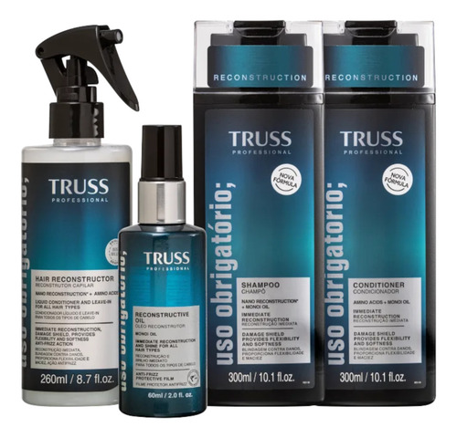 Uso Obrigatório Sham+cond 300ml+spray 260ml +oleo 60ml Truss
