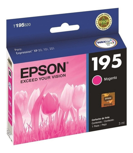 Imagen 7 de 9 de Tintas Epson 195 T195 Original Mag Xp201 Xp211
