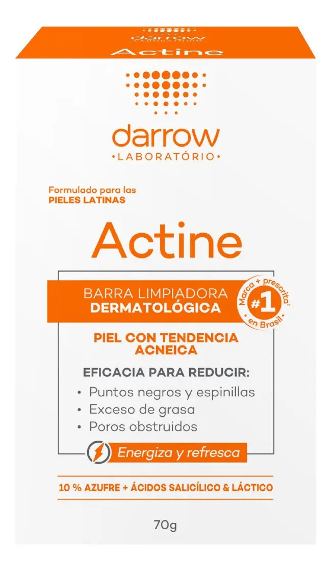 Barra limpiadora dermatológica Darrow Actine de 70g