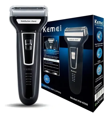Barbeador Aparador 3 em 1 Kemei KM-6558 Nariz Barba Cabelo Recarr...