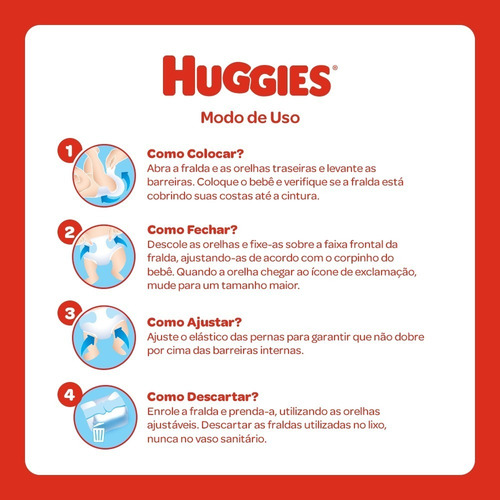 Fralda Huggies Tripla Proteção Xg - 66 Unidades