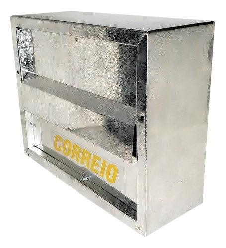 Plato horizontal Mailbox Real Letter, cajas de color plateado auténtico
