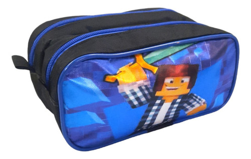 Mochila Authentic Games Craft Infantil Rodinhas Estojo Cor Azul Desenho Do Tecido Authentic Lisa Estojo