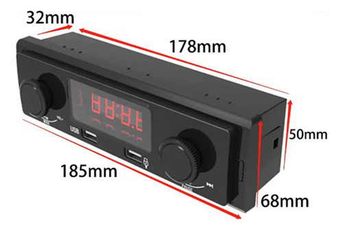 Generic Radio Estéreo Para Coche Bt Doble Puerto Usb