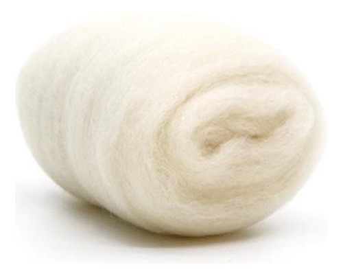 Lã Merino Para Feltragem 25g - Fios Da Fazenda Cor F00 Cru