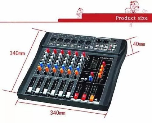 Mezcladora Usb Dj Profesional Ct 60s Amplificador De 6 Canal