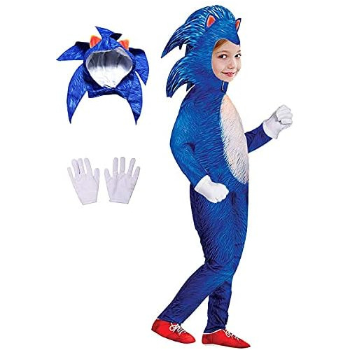 Halloween Kids Deluxe Hedgehog Costume Cosplay Suit Car...