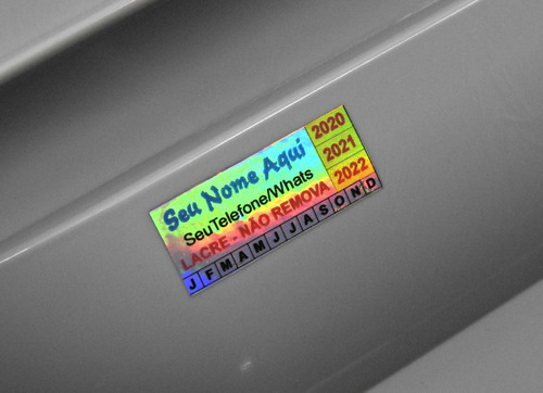 Lacre Void Holográfico Premium Personalizad 20x8mm 105un Cor