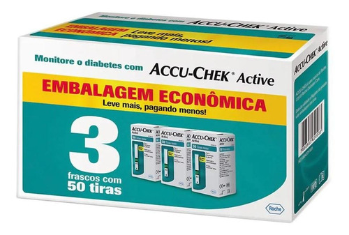 Kit 3x50 Accu-chek Active (150 Tiras Reagentes)