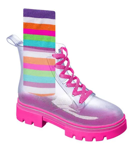 Bota coturno cheap transparente