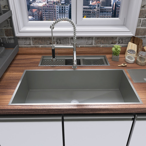 Cuba Quadrada De Inox Gourmet Com Acessório 80x40