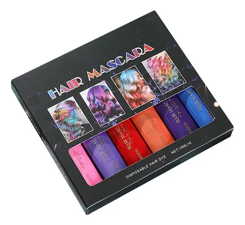 Tinte De Cabello Para Niñas, 6 Colores, Máscara Temporal