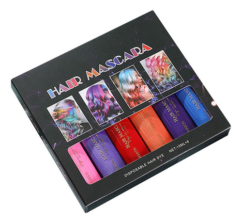 Tinte De Cabello Para Niñas, 6 Colores, Máscara Temporal