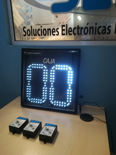 Turnero Inalámbrico Sei 2 Dígitos 23cm - Caja / Puesto / Box