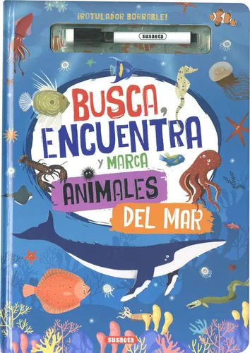 Busca, Encuentra Y Marca Animales Del Mar (libro Original)