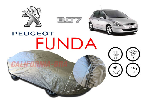 Funda Cubierta Lona Cubre Peugeot 307 2012-2013-2014-2015
