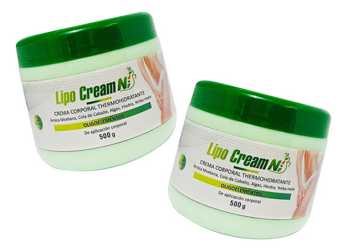 2 Crema Reductora Para Abdomen Lipo Cream Tapa Verde