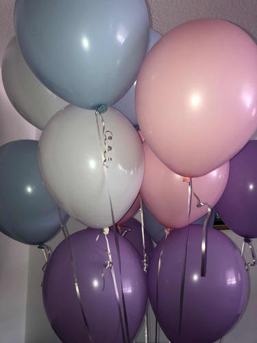 Globo Con Helio Colores Pasteles !! Los Mas Grandes !!