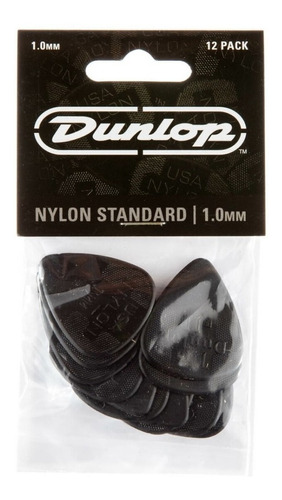 Kit 12 Palhetas Dunlop Nylon Standard 1.00mm 44p Made Usa