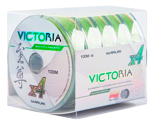 Maruri Linha Multifilamento 4x Victoria 0,34mm 48lbs 100m Verde