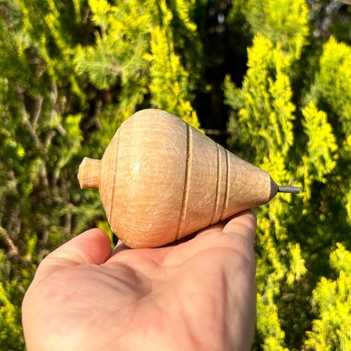3 Trompos Artesanales De Madera Con Cuerda Incluida