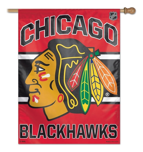 Banderín Vertical De Chicago Blackhawks De Nhl, 27  X ...