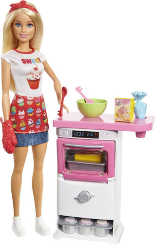 Barbie Muñeca Con Horno Y Comida Ascendente [exclusivo De .