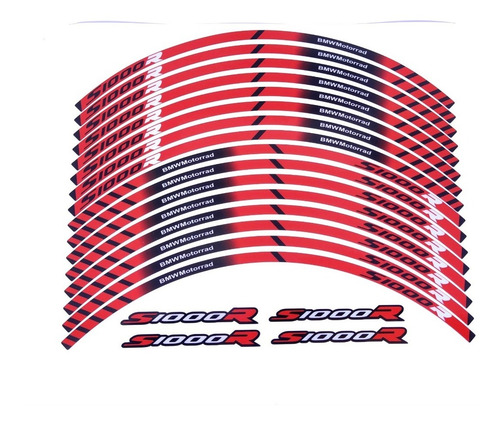 Kit Adesivos Friso Refletivo Roda Moto Bmw S1000r Fri030