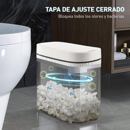 Cubo De Basura Automático Con Sensor Para Baño - 8l Botes