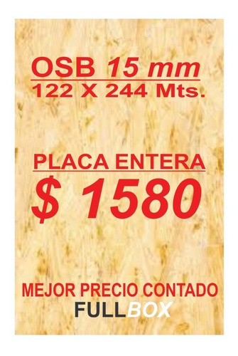 Imagen 4 de 5 de Chapon Tablero Osb 8 Mm 122 X 244 Mt Mejor Precio Fullbox