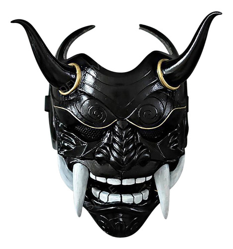Disfraz De Cosplay De Terror Con Máscara De Guerrero Japonés