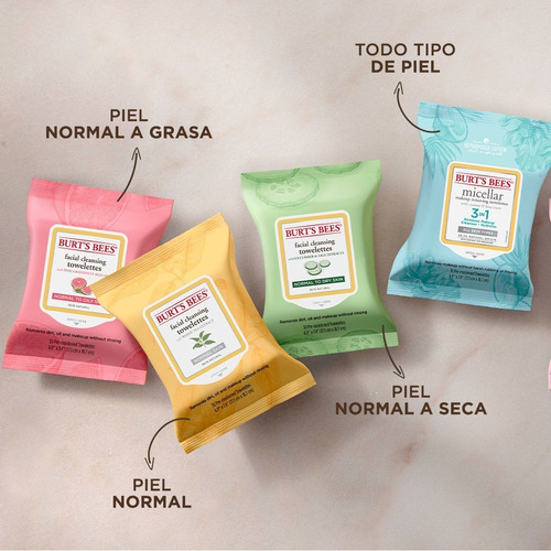 Toallitas Desmaquillantes, Pomelo Rosado 30 Ud, Burt's Bees