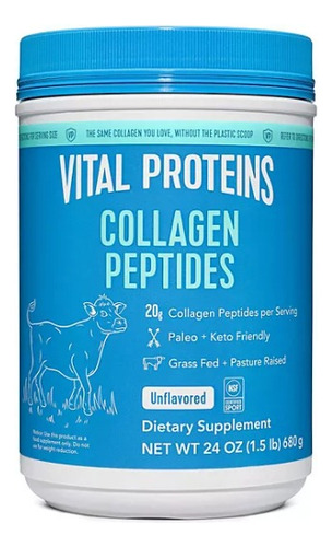 Péptidos De Colágeno (680g Polvo) Vital Proteins Americano Sabor Sin Sabor