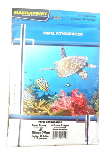 Kit 80 Folhas Papel Foto  Glossy 115gr- Masterprint