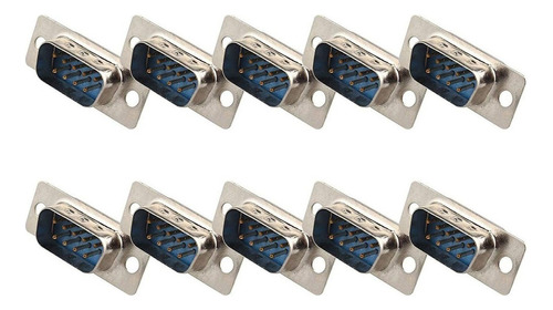 10pcs Ordenador Db9 Conector Macho Adaptador Soldadura Tipo