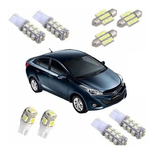 Kit Lâmpada Led Super Branca Hyundai Hb20s Hb20 Sedan