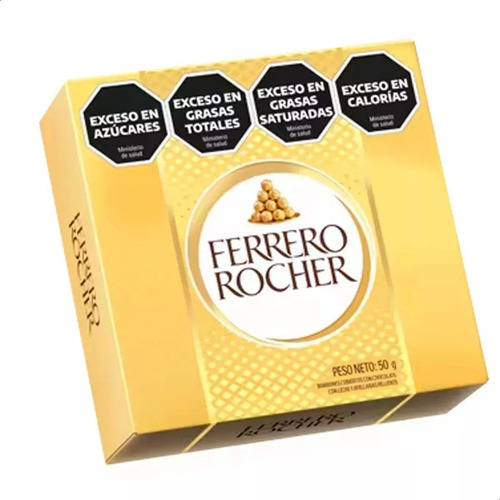 Caja Bombones Ferrero Rocher Chocolate Con Avellana X4 Un.