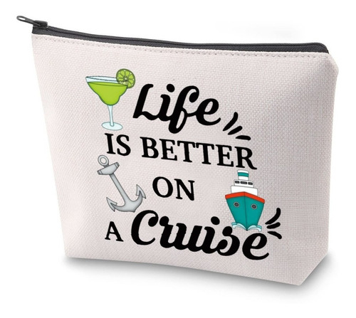 Zjxhpo Bolsa De Cosméticos Para Vacaciones De Crucero, Life