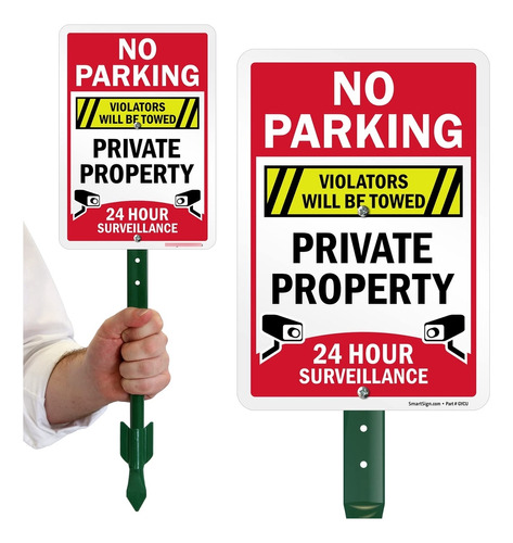 Violators Towed Private Property 24 Hour Surveillance  Kit