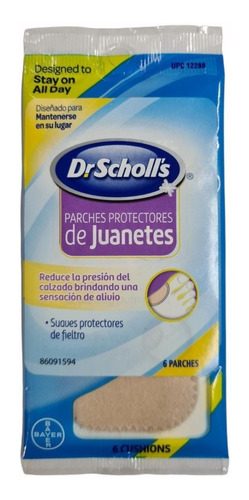 Parche Protector De Juanetes C/6 Piezas Color Piel