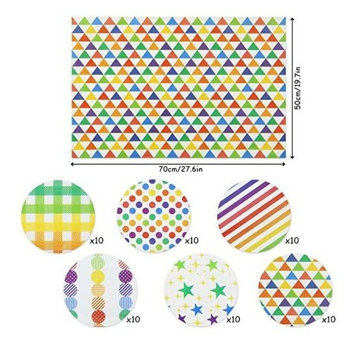 Papel De Seda De Color Arcoíris Para Bolsas De Regalo, 60 Ho