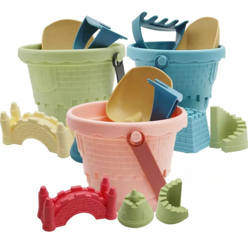 Set Pink Children Para Cavar Arena Con Forma De Castillo, Ju