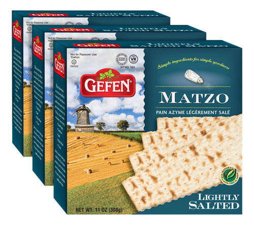 Gefen, Matzo Ligeramente Salado, 10.5 Onzas (paquete De 3) E