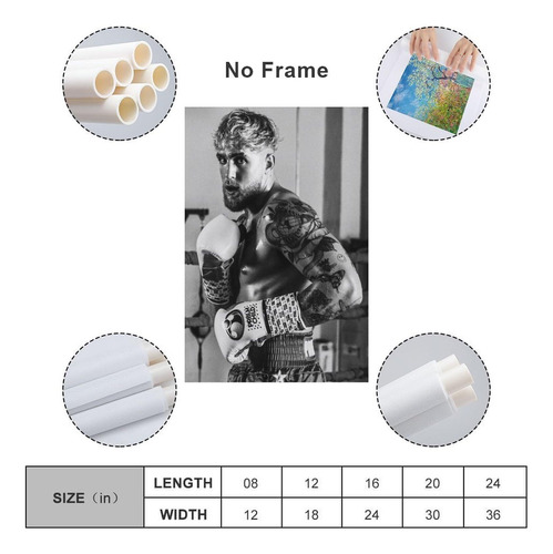 Wrestle Boxing Jake Paul Grapple Poster 1 Canvas Wall Art