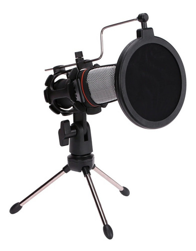 Micrófono de estudio Marvo, micrófono omnidireccional, micrófono para PC, 02, color negro