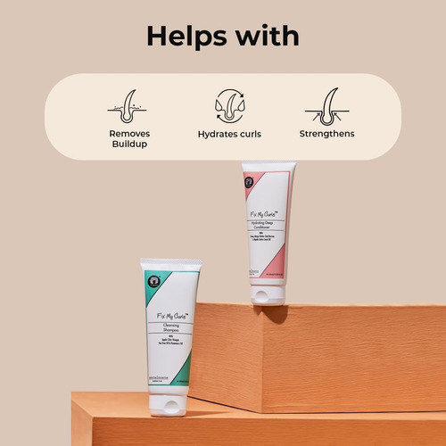 Shampoo De Limpeza E Condicionamento Fix My Curls Para O Ros