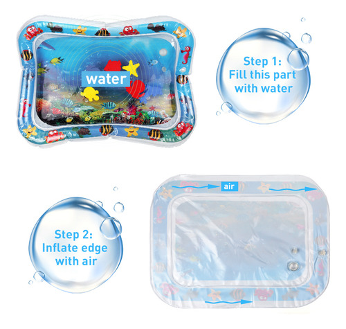 Alfombra De Juego Inflable Para Bebés, Agua, Barriga