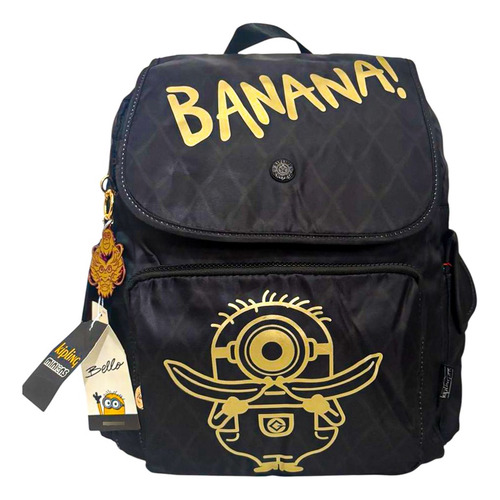 Mochila Kipling Edición Minions Banana Importación Americana Azul Oscuro Liso