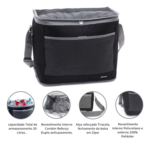 Imagem 4 de 6 de Recipiente Térmico Capacidade 20 Litro Cooler Pratic C/ Alça
