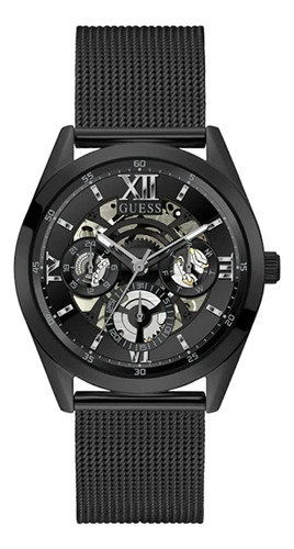 Guess Mens Dress Multifunction 42mm Watch Black Stainless St